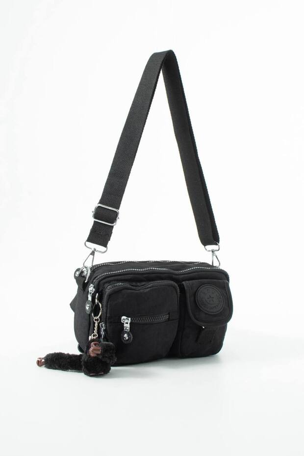 Multifunctional, Shoulder, Chest and Waist Bag Black (Model: 571-6V)