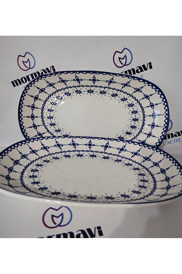 Porcelain Oya 2 Pieces 29 cm (Large) Salad, Presentation, Boat Plate