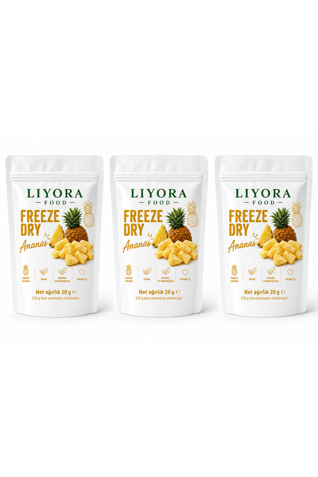 Dry Fruit Chips Freeze Dry Pineapple 20 g X 3 Pieces