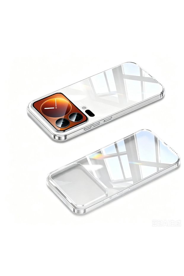 Xiaomi 17 Pro Max Case Compatible Silicone Shock Absorbing Smooth Transparent Silicone Cover