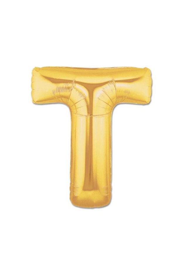 Gold Foil Letter t Balloon 1 Meter