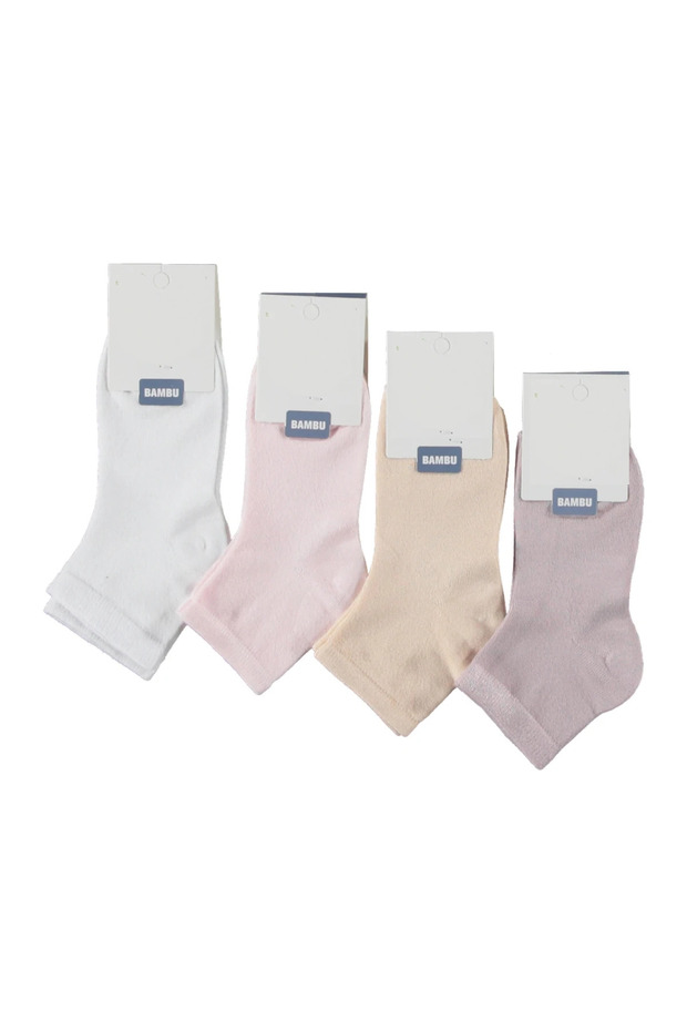 Girl's Bamboo Booties Socks 4 Pairs