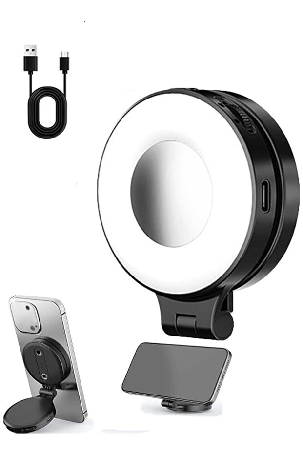 3-in-1 Magnetic Selfie Light with Mirror