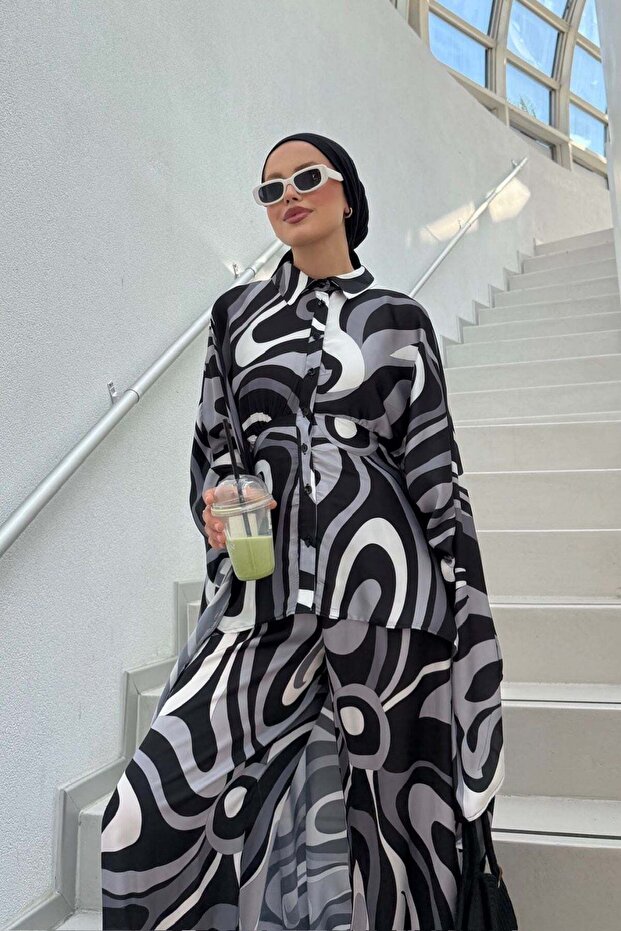 Candy Patterned Suit Black