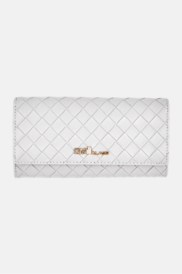 Women Brand Logo Wallet, Light Grey