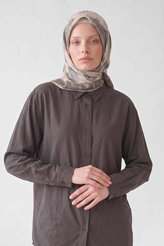 وشاح مارفيللا منقوش بحبل المنك