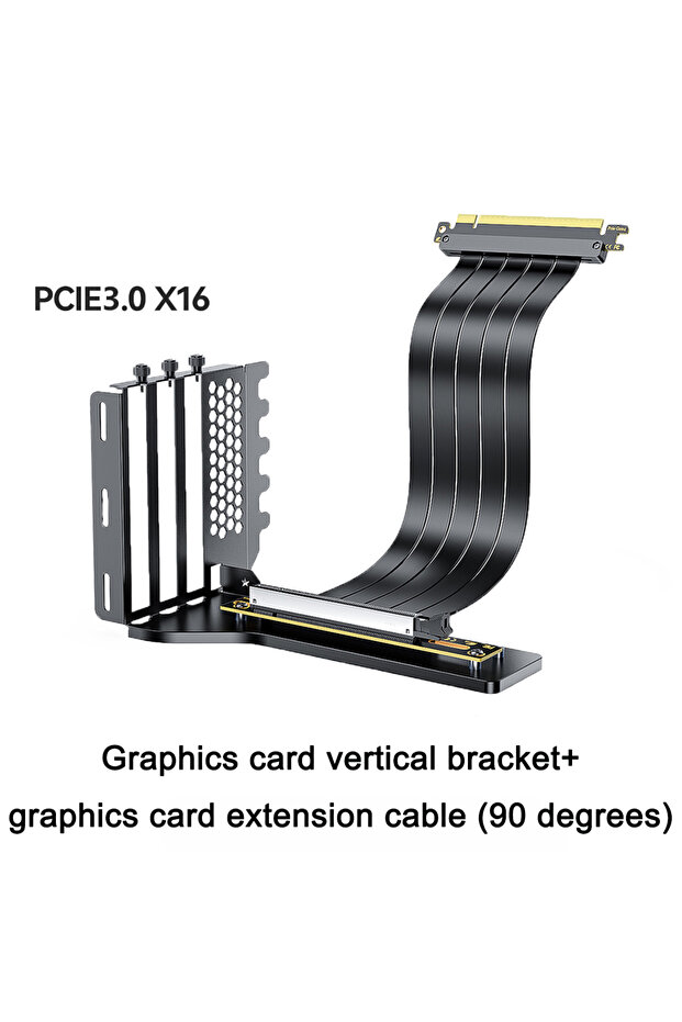 حامل تثبيت رأسي لبطاقة الرسومات PCI-E 3.0 و PCI-E 4.0 بطول 200 مم، حامل كابل تمديد PCI-E 3.0 x16