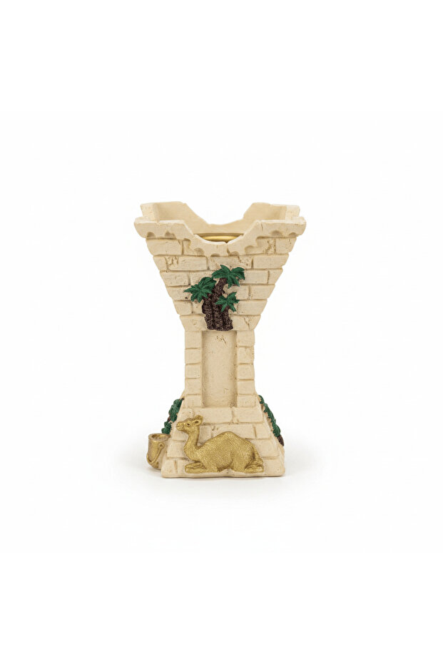 Beige Chalk Incense Burner - 11×7 cm