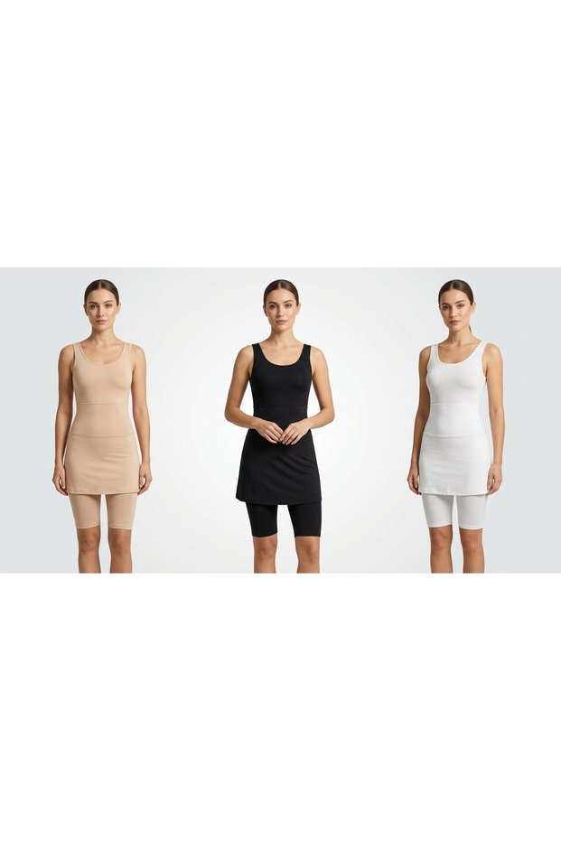 Women's Modal Skirted Leggings, Above-Knee Shaping Underwear