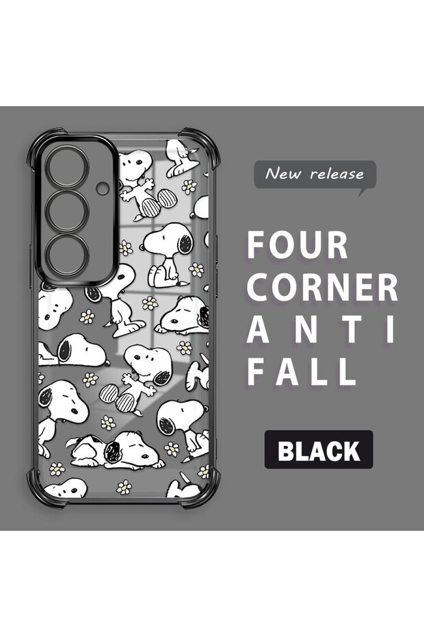 Samsung Galaxy S25 Compatible Transparent Back Four-Corner Reinforced Impact Protection Silicone Case