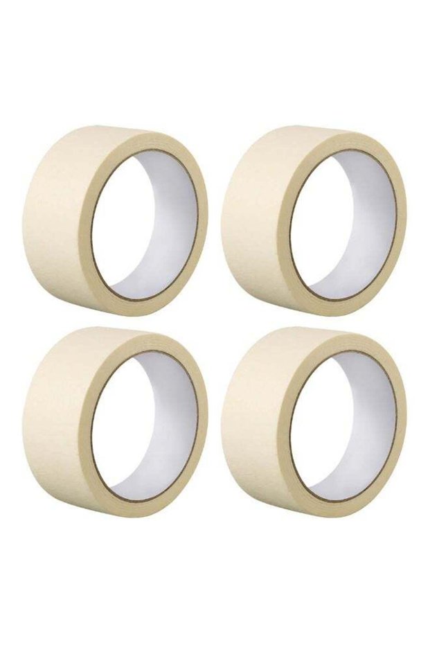 Pack Of 4 Premium Masking Tape 2Inch X 20Yards General Purpose Paper Tape For Painting, Marking, Gardening, Packaging, Artworks, Schools, Office