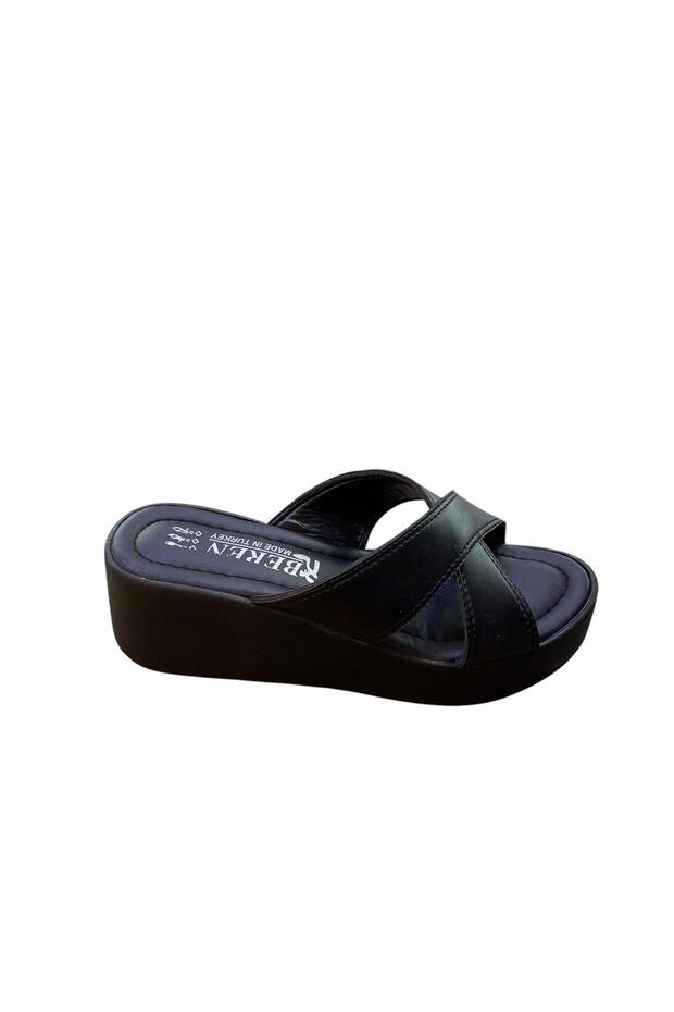 Women's Wedge Heel Flat Model Soft Slippers