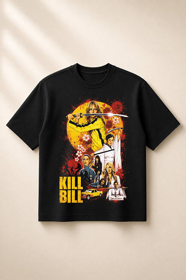 Kill Bill Printed Oversize Boxy Cut Unisex 100% Cotton Tshirt (190 Gsm)