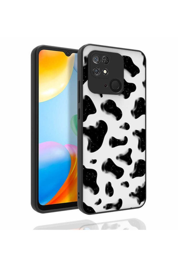 غطاء نورا لامع متوافق مع حافظة متوافقة مع نمط حماية الكاميرا لهاتف Xiaomi Redmi 10c