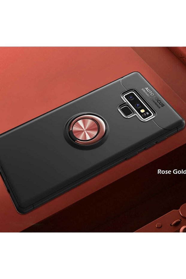 Silicone Ravel Cover with Rotatable Ring Stand for Samsung Galaxy Note 9 Compatible Mobile Phone