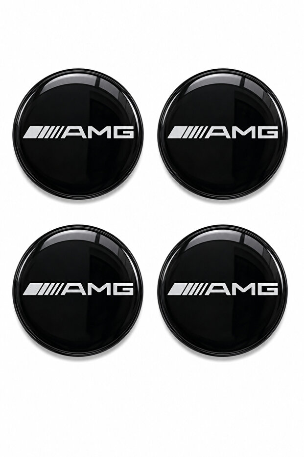 Damla Etiket Wheel Hub and Steering Wheel Logo Sticker Set of 4 | Carbon Patterned 1St Class Resin