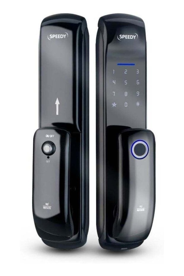 OZ-FDL-05 Life Std Speedy Keyless Entry Door Lock | Fingerprint Door Lock | keypad Door Lock | Digital Door Lock | Auto Door Lock for Home | 4 Access Mode | By India
