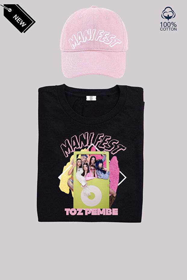 Manifest Group Dusty Pink Printed T-Shirt & Printed Hat 100% Cotton (Ages 4-13)