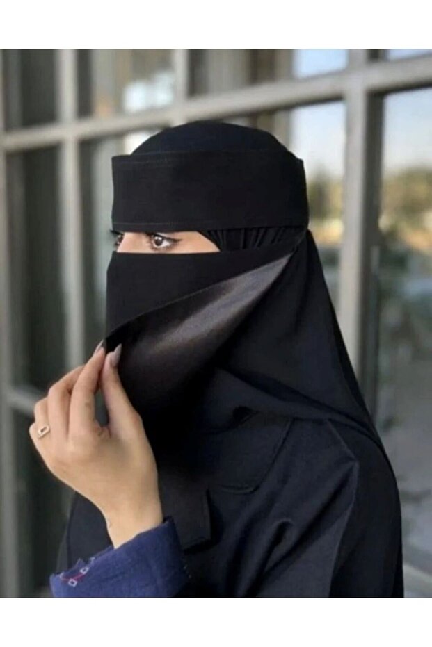 نقاب ملكي مبطن حرير (وسط ) مطاط مايل ربطة رائع من 1