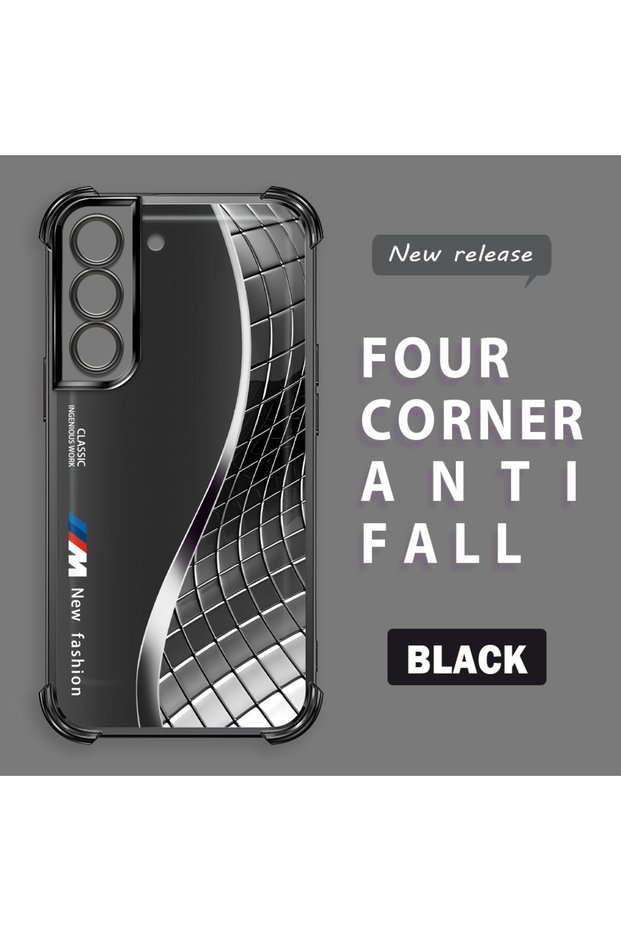 Samsung Galaxy S22 Compatible Transparent Back Four Corners Reinforced Impact Protection Silicone Case