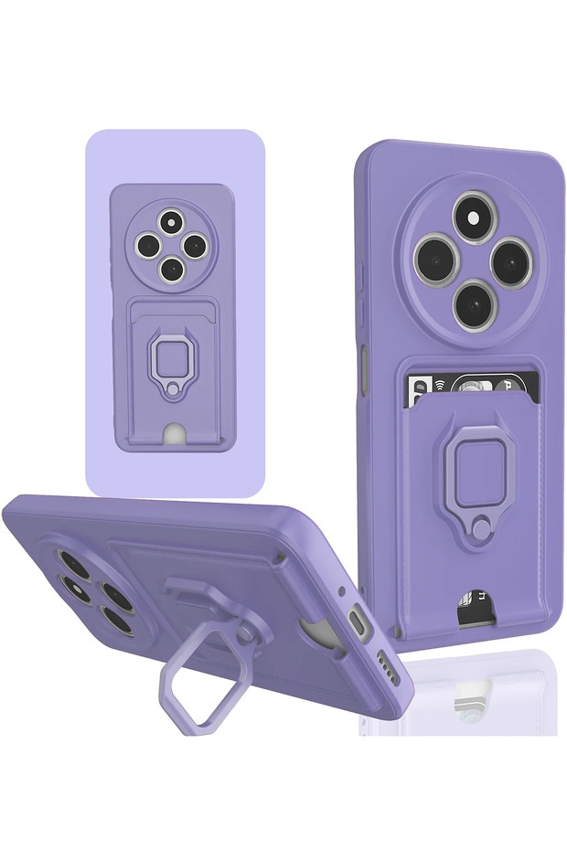Aconcept Redmi 14C Case Zuma Silicone with Business Card Holder and Ring (173742) - Lilac
