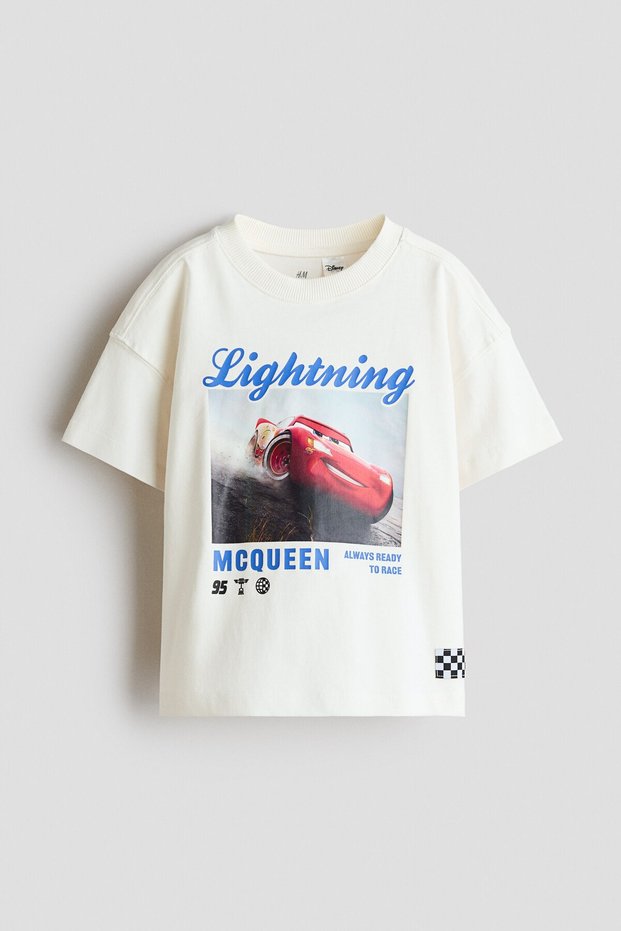 Baskı Motifli Oversize Tişört