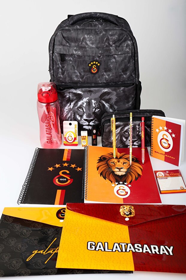 X Dekomus Licensed Full High School Stationery Set Leon Printed Large Size Bag, Pen Bag