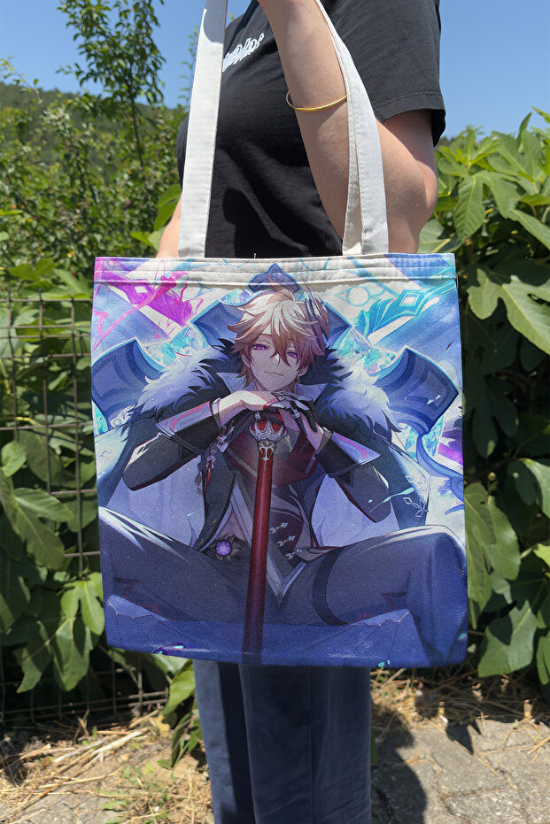 Childe Genshin Impact V5 Double-Sided Canvas Print Tote Bag Anime Bag