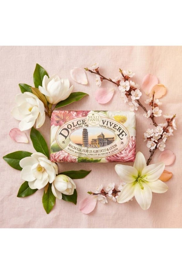 Dolce Vivere Pisa 250 gm soap Luxury Italian Natural Soap Bar – Vegetable-Based Moisturizing Bath Soap with Fruity Fragrance – Premium Skincare & Gift Soap