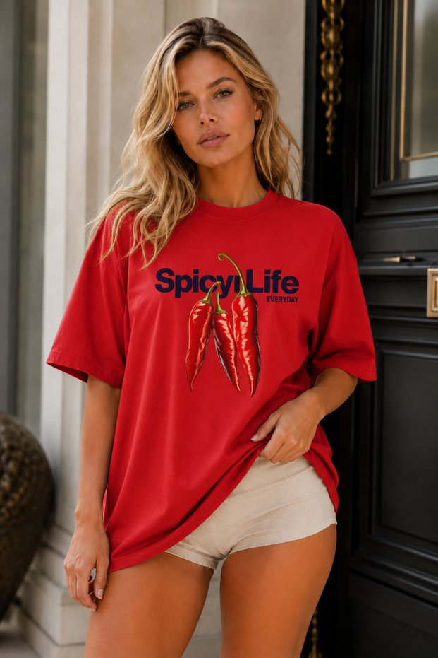 Premium Special Life Printed Oversize Women's T-Shirt Men's T-Shirt Cotton Oversize T-Shirt