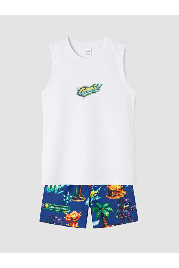Texx Store Quality Printed Boys' Swimsuit Set