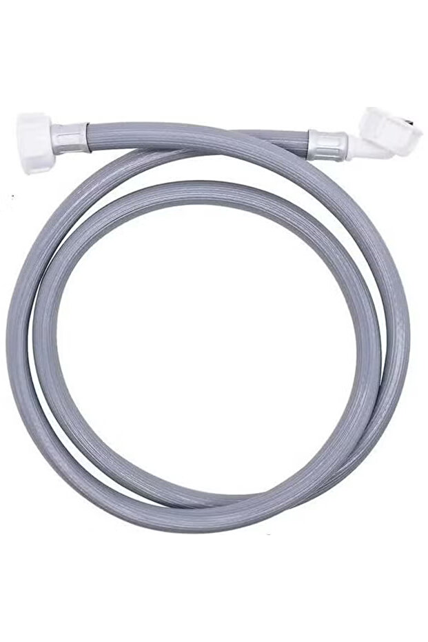 Washing Machine Inlet Hose with Steel Connectors, Grey 3 Meter
