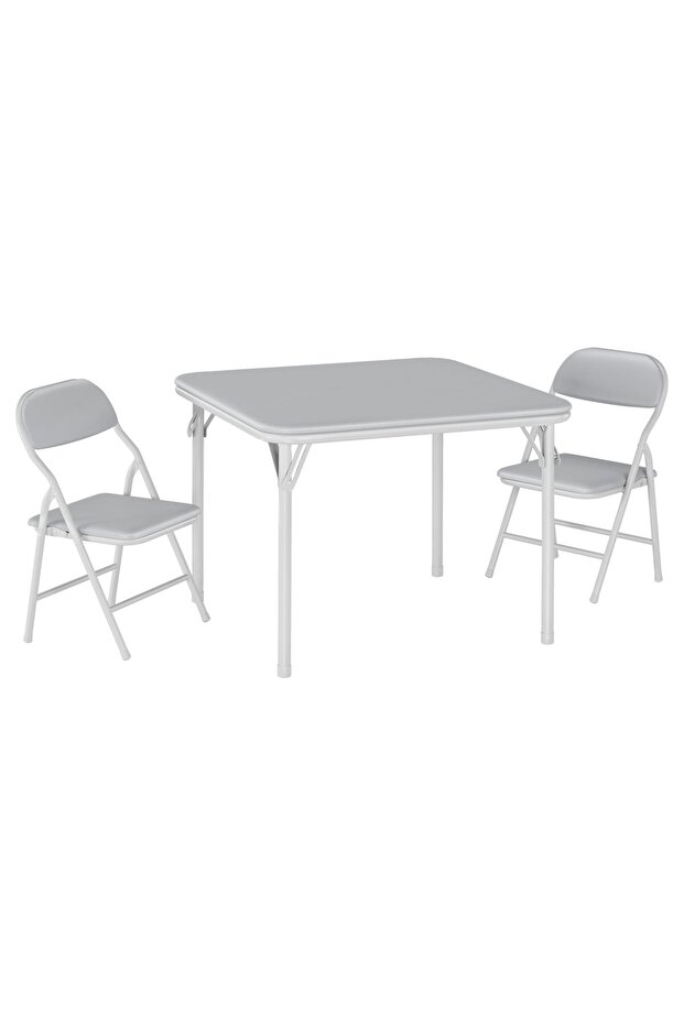 1 Box Wide Back Folding Children's Table and Chair Set - Durable, Space-Saving, Easy to Fold, Comfortable, Portable