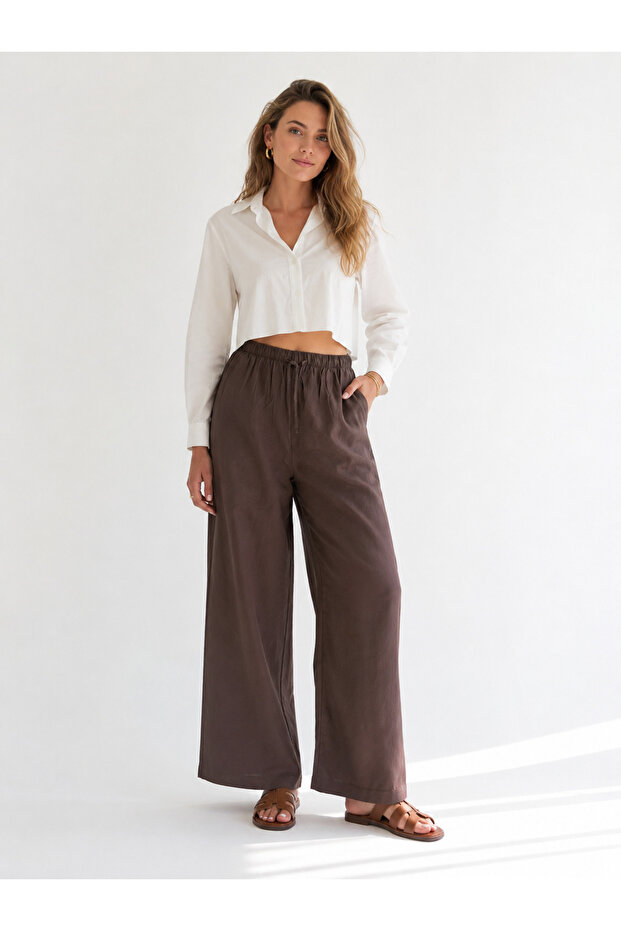 Lace up Palazzo Pants