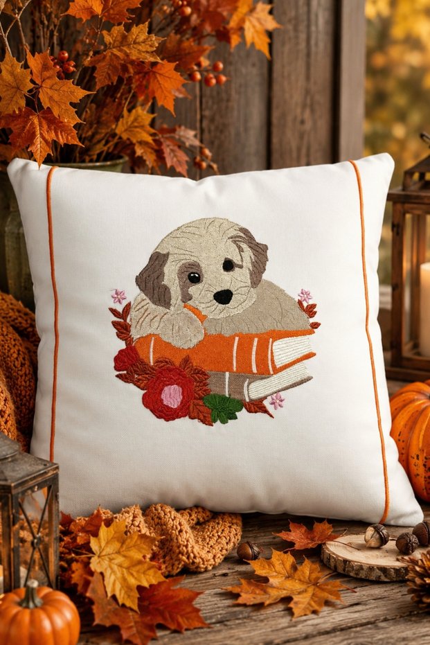 Cushion & Cushion Cover - Orange - 1 Piece