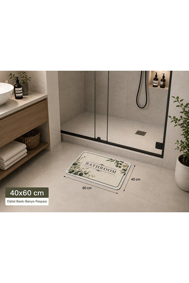 Digital Printing Bath Mat Non-Slip Washable 6094 (40X60)