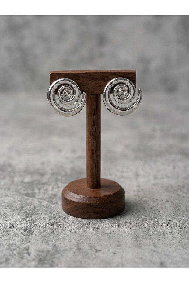 Spiral Model Çelik Küpe