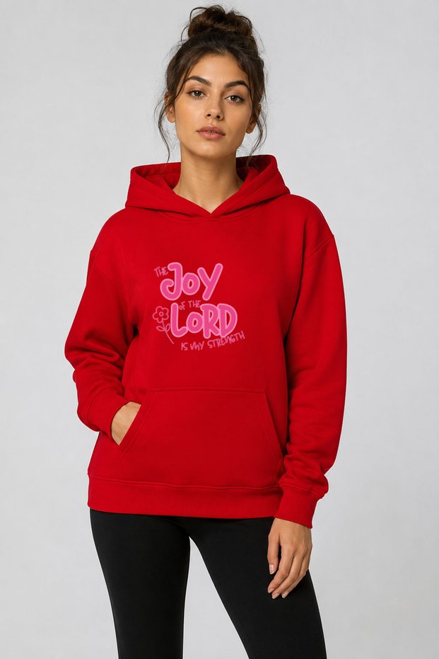 Joy Lord Printed Hooded 2 Thread Raster Sweatshirt