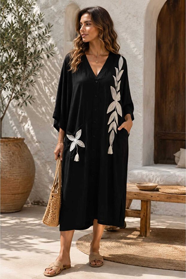 Natural Cotton Oversize Shirt Dress