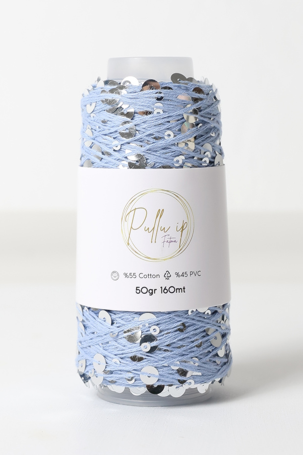 Sequin Yarn 160 Meters in 50 Gram Skeins Sequin Size: 3Mm+6Mm