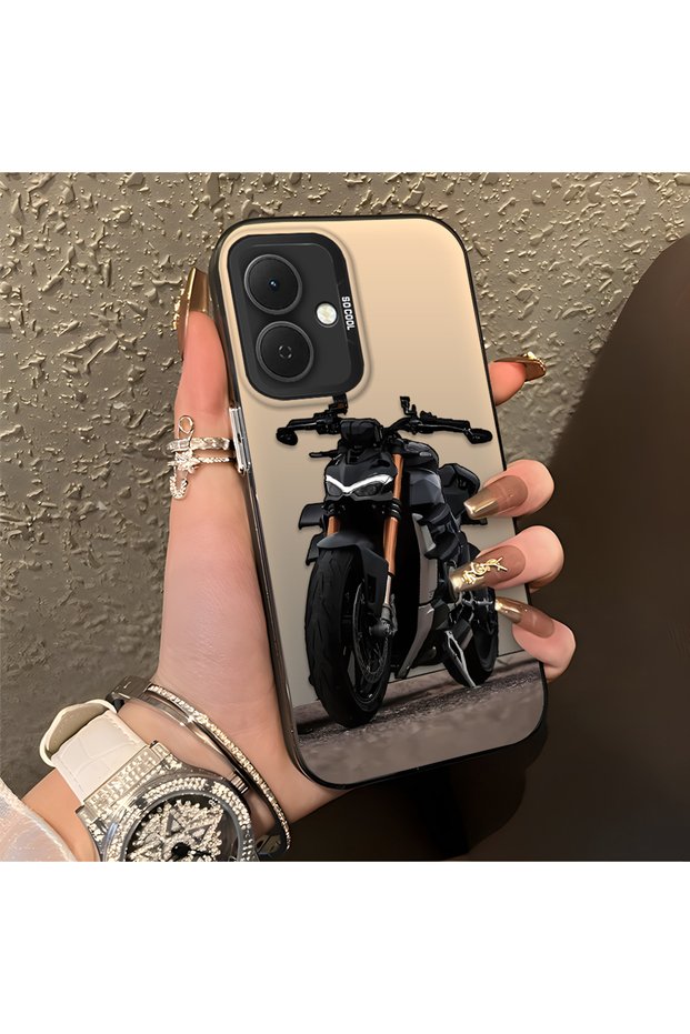 Tecno Spark Go 2 Compatible Cool Sport Motorbike Printed Matte Quality Soft Silicone Case