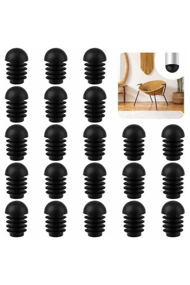 50-piece pack of chair leg caps, round chair tube plugs, chair leg protectors, round chair leg inserts, for protecting furniture.