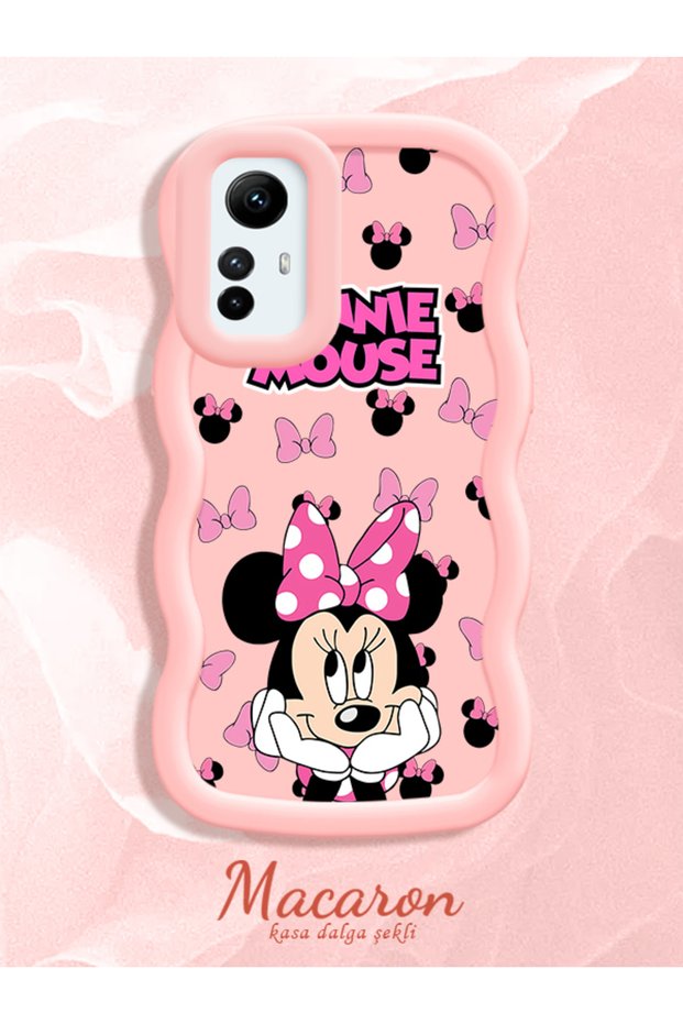 Redmi Note 12S Compatible Wavy Frame Mouse Cartoon Patterned High Quality Silicone Phone Case