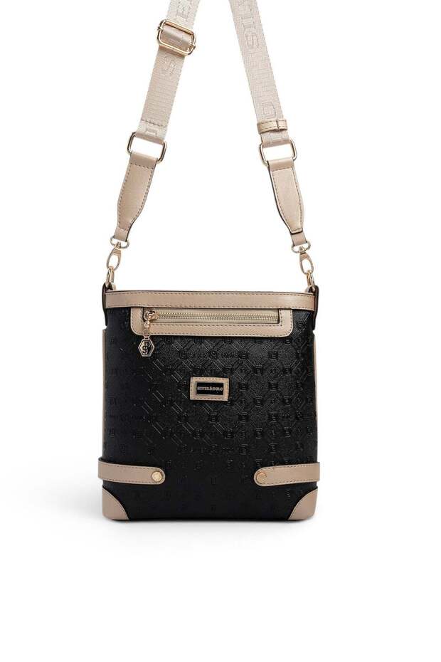 Black - Women's Crossbody Bag with S.Nut Logo Sp1120