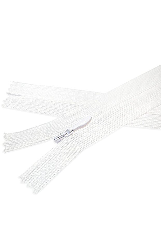 30cm White Hidden Zipper 10 Pieces