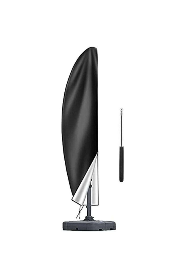 Oxford cloth parasol cover, waterproof and UV resistant, suitable for gardens, beaches and balconies, black - 280CM (30x81x45cm) (canopy included)