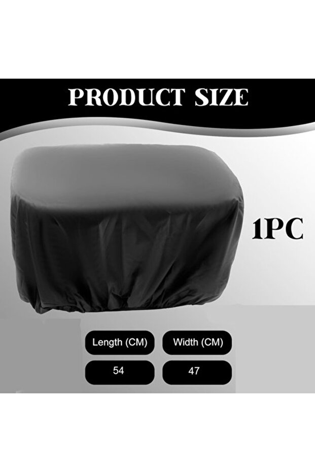 Bicycle crate cover - Bicycle basket cover - Waterproof - 54*47 cm - Black - Waterproof canvas - Large