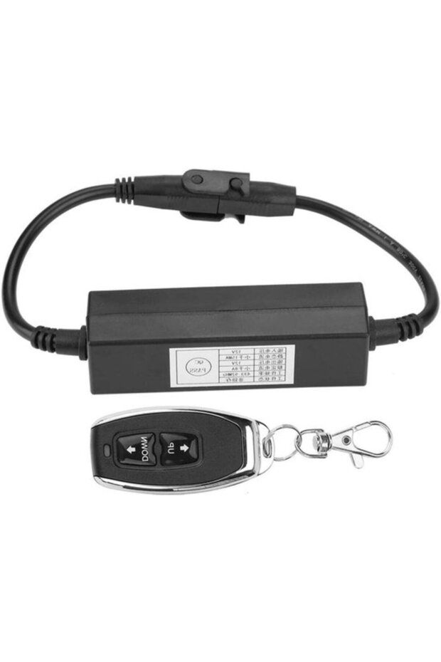 Wireless remote control for 12V DC motor linear actuators, with double-pole double-throw (DPDT) forward and reverse switch.