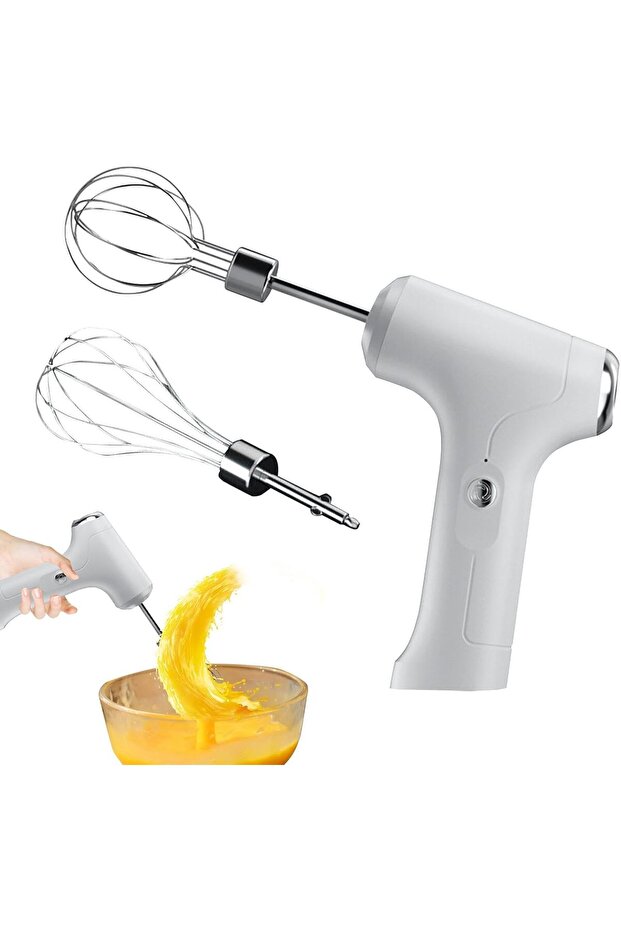 Electric hand blender, adjustable speed, 3 speed settings - white