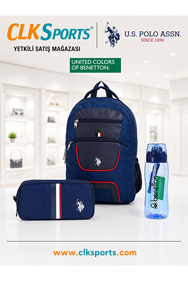 School Backpack, Pencil Bag, Licensed Water Bottle & Flask Set